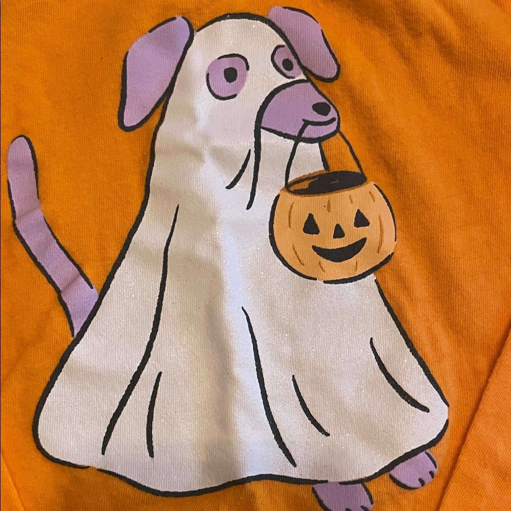Orange Kids Halloween Dog Shirt, 4T - Picture 4 of 4